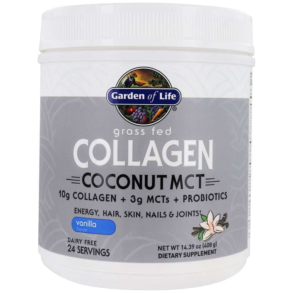 Garden of Life - Grass Fed Collagen Coconut MCT Powder 24 Servings