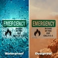 thumbnail image 6 of (2 Pack) In Case Of Fire Exit Call 9-1-1 OSHA Emergency Sign 10 Inch X 7 Inch Indoor / Outdoor Rust-Free Aluminum Metal Signs for Workplace, Workshop, and Construction Site, Made in the, 6 of 8