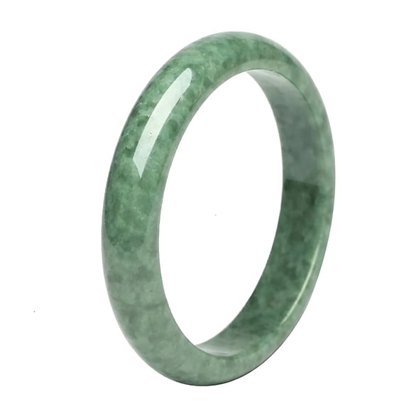 DESIGNICE Elegant Women Chinese Beautiful Natural Green Jade Gems Bracelet Bangle