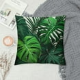 thumbnail image 2 of RUIYC Tropical Leaves Pillow Covers  Monstera Palm Leaf Plant Print Green Colored Outdoor Throw Pillows Summer Hawaiian Style Decorative Square Cushion Case for Home Sofa Couch Bed, 2 of 5