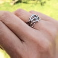 thumbnail image 5 of AOOOWER Hollow Thorn Rings Open Rings Adjustable Finger Rings Adjustable Open Rings, 5 of 7