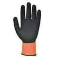 thumbnail image 3 of Portwest A625 Vis-Tex Cut Resistant Work Gloves PU Palm Coated Gloves Orange/Black, Large, 3 of 4