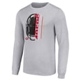 thumbnail image 2 of Men's Starter Heather Gray San Francisco 49ers Half Helmet Logo Long Sleeve Heathered T-Shirt, 2 of 3