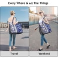 thumbnail image 4 of French Country Paisley Weekender Chic Boho Travel Duffel with Artistic Floral Pattern, Vintage Mala Inspired Design, 4 of 5