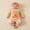 Apricot, variant on Baby Girls Halloween Outfits Adorable Letter Pumpkin Embroidery Long Sleeve Romper and Elastic Waist Pants Headband Set