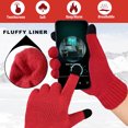 thumbnail image 3 of EvridWear Mens Thermal Winter Gloves Touch Screen Glove Driving Texting for Cold Weather (3 Pairs Full Finger, White/Red/Brown), 3 of 9