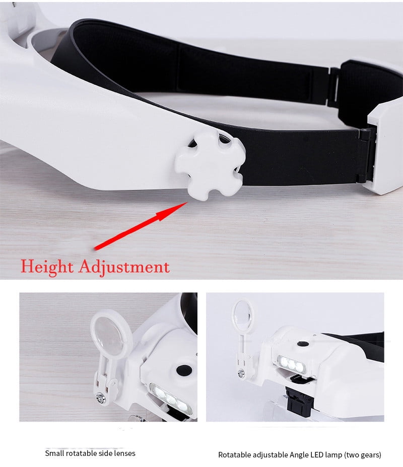 ABS 5-Lens Long Standby Glasses Magnifier 31 Multiples Magnifying Glass Magnifier Soldering Loupe Embroidery Part