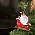 thumbnail image 3 of Gcvizuso Christmas Ornaments Clearance! Christmas Hanging Decorations, Christmas Tree Colored Resin Sleigh Pendant Christmas Decoration Diy Hanging Santa Snowman Hanging Ornaments, 3 of 8