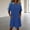 Blue, variant on Midi Casual Dresses for Women Short Sleeve Summer Colorblock T-Shirt Dress Loose Fit Collared with Pockets Dresses