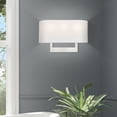 thumbnail image 6 of Livex Lighting 3-Light Contemporary Metal & Fabric Wall Sconce in Brushed Nickel, 6 of 14