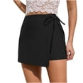 thumbnail image 2 of Warop Women's A-Line Skirt Pants, High-Waist Tummy Control Wrap Skirt Pants with Tie Belt, Casual Office Work Skirt Pants for Daily Wear and Travel, 2 of 6
