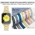 thumbnail image 4 of Antank Watch Strap for Apple Watch Series 4 5 6 SESE Women Bling Bracelet Metal Wrist Band with Protective Case Compatible with Apple Watch Band 40 mm, 4 of 10