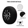 thumbnail image 2 of Goofa Summer Flamingo Pattern Universal Tire Cover for Jeep, SUV, Truck, and Trailer – Waterproof, UV-Resistant,Easy to Install, Fits 14"-17" Tires-15 inch, 2 of 5