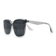 thumbnail image 6 of Womens Polarized Inset Lens Large Horn Rim Rectangle Boyfriend Sunglasses Slate - Black, 6 of 8