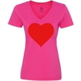 thumbnail image 3 of Inktastic Red Heart Women's V-Neck T-Shirt, 3 of 5