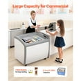 thumbnail image 3 of KFFKFF Commercial Ice Cream Display Case, 9.3 Cu.ft Chest Freezer, -19 to 3℉ Temp Adjustable Mobile Top Deep Freezer, 3 of 9