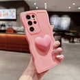 thumbnail image 2 of for Samsung Galaxy S22 Ultra Case 6.8", Cute Kawaii 3D Love Heart Aesthetic Curly Wavy Edge Non-Slip Camera Lens Cover Soft Silicone Shockproof Bumper Phone Cover for Women (Pink), 2 of 12