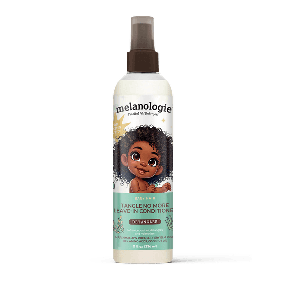 Melanologie Tangle No More Detangling Leave-in Conditioner Sulfate-, Paraben-, Phthalate- & Dye-Free with Sprayer