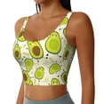 thumbnail image 5 of Sports Bra For Women, Funny Avocado Green Love Sports Bras For Women High Support, Workout Tank Tops Woman With Removable Cups, 5 of 8