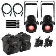 Chauvet DJ Pinspot Q1Z ILS Compact 20W Quad-Color RGBW LED Fixture 2-Pack with Case Package