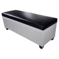 thumbnail image 1 of MJL Furniture Designs The Sole Secret Shoe Storage Bench with Upholstered Vinyl Lift Top, 1 of 9
