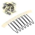 thumbnail image 4 of Comb Clips, Hairpiece  Comb Clips Stainless Steel Excellent Effect Functional With 30pcs For Barber Shop For Woman Black,Coffee,Beige, 4 of 8