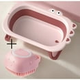 thumbnail image 1 of 2-Piece Cartoon Pet Bath Set – Portable Foldable Bathtub with Dog & Cat Bathing Massage Tools, Easy to Store and Use, Ideal for Home and Travel, Lightweight and Convenient for Pets, 1 of 4