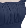 thumbnail image 4 of DISKEBUISS Women's T-Shirts - Cute Square Neck Puff Short Sleeve Slim Fit Top for Parties & Going Out, 4 of 6