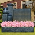thumbnail image 5 of 6 Pcs Artificial Wisteria Flowers for Outdoor 13.8'' Faux Hyacinth Flowers for Home Porch Decoration Fake Silk Floral for Wedding Spring Garden Fence Porch Outsides Decor,Pink, 5 of 6