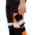 thumbnail image 6 of JuicyTrendz Men's Hi-Vis Cargo Work Pants with Reflective Tape Safety Construction Trousers for High Visibility Orange W30 x 30L, 6 of 7
