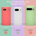 thumbnail image 3 of KOMI for Google Pixel 8 Case, Silicone Phone Case with 2 Screen Protector, Soft Anti-Scratch Microfiber Lining, Full Body Shockproof Slim Cover Support Wireless Charging, White, 3 of 5