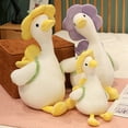 thumbnail image 1 of Juguete de peluche de pato de flores Kawaii, muñeco de ganso blanco grande, regalo de cumpleaños para niños, almohada suave para dormir, 35-55cm, 1 of 4