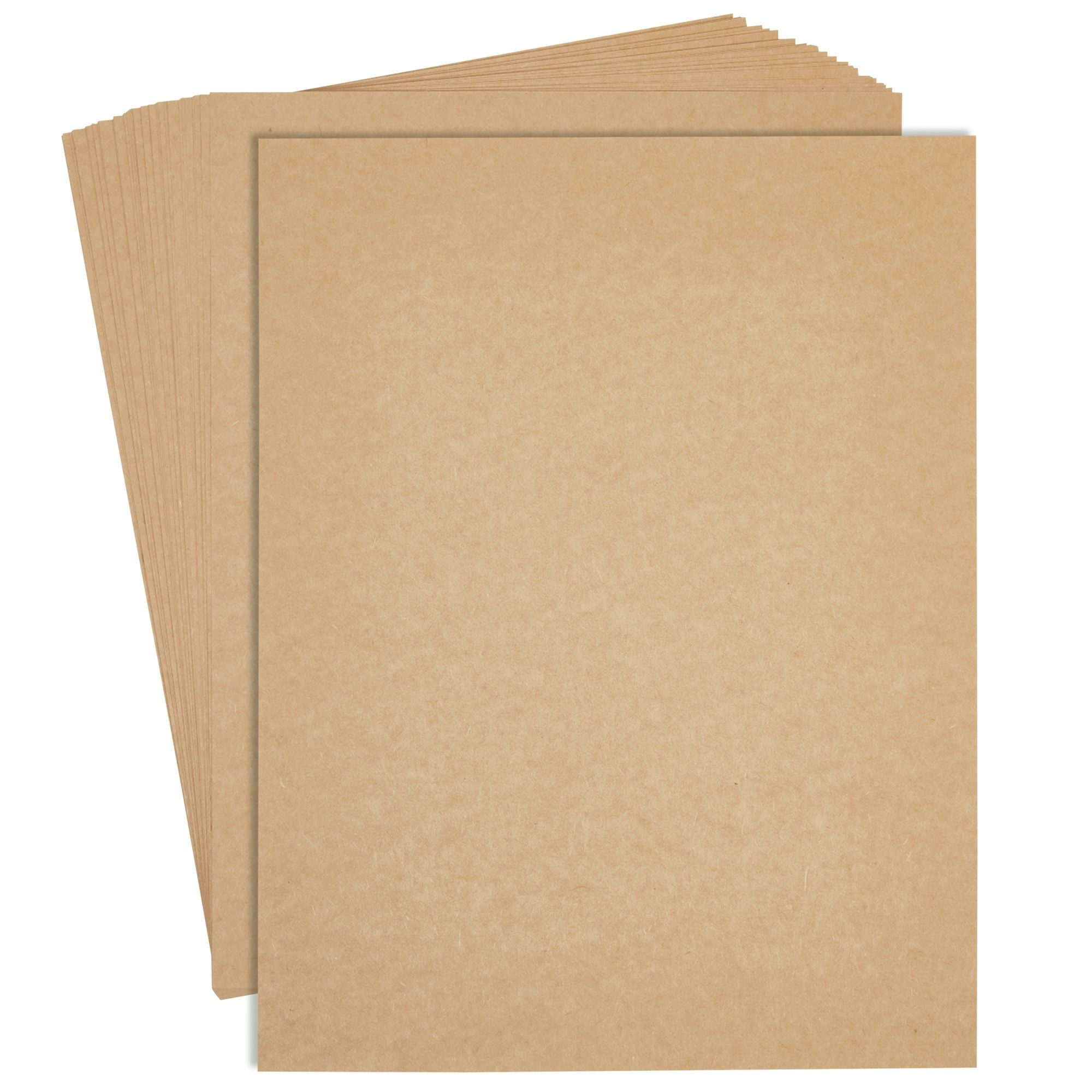48-Pack Kraft Paper Sheets for Wedding, Brown Cardstock for Party  Invitations, Announcements, Drawing, DIY Projects, Arts and Crafts, Letter  Size, 120gsm (8.5 x 11 Inches) 