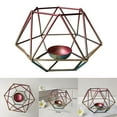 thumbnail image 3 of DOLITY Metal Hexagon Shaped Geometric Design Tea Light Votive Candle Holders, Iron Small, 3 of 6