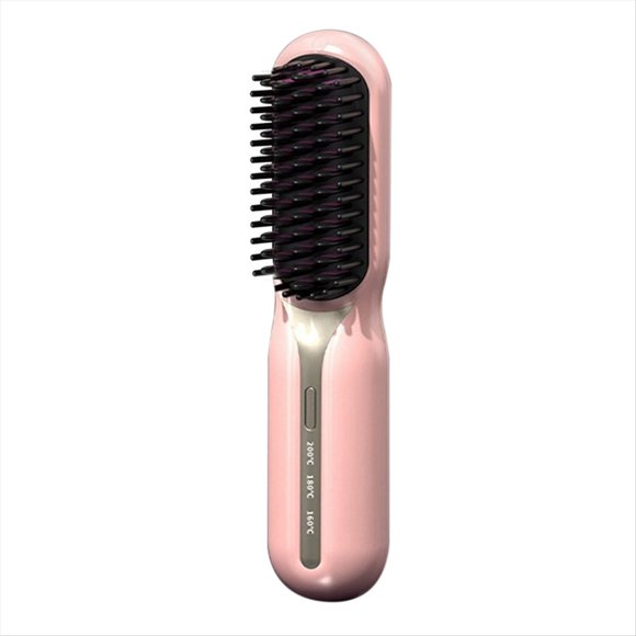Plancha de Pelo Inalámbrica, Peine Calefactor Caliente, Cepillo Eléctrico Profesional para Alisar el Cabello, Plancha, Cuidado del Cabello de Iones Negativos B