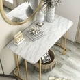 thumbnail image 3 of Furniture of America Musel Faux Marble Top Console Table, White, 3 of 7