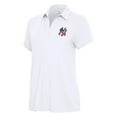 thumbnail image 2 of Women's Antigua White New York Yankees Independence Day Patriotic Logo Era Polo, 2 of 3