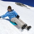 thumbnail image 3 of Zipfy Freestyle Mini Luge Snow Sled – Made in USA – Lightweight Steerable Sit-Down Racer (Aqua Blue, 2 Pack), 3 of 8