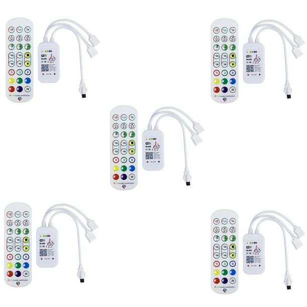 2X Controlador Tuya WiFi RGB para Tira de Luz LED 3528 2835 5050 Controlador RGB con Control Remoto de 24 Teclas