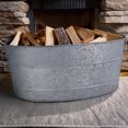 thumbnail image 5 of BREKX Farmhouse Gray Metal Firewood Bin with Handles, 5 of 5