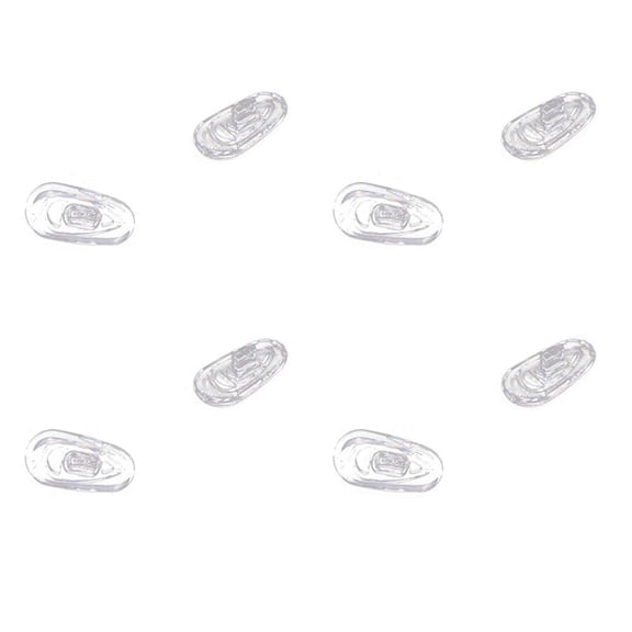100 Pairs Silicone Eyeglass Nose Pads Oval Push On