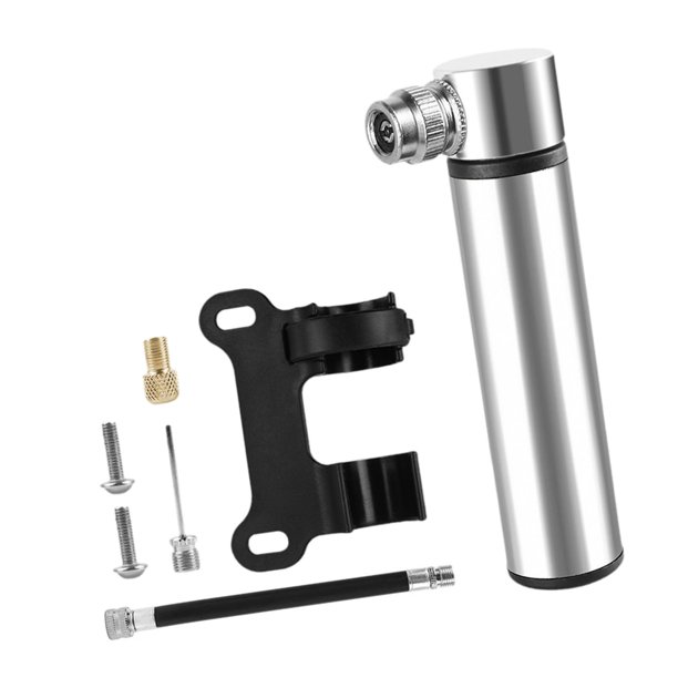 Minibomba para bicicleta de 120 PSI, bomba para neumáticos CNC de alta presión, fácil bombeo, inflado rápido, cilindro telescópico, compacta, para Plata y soporte