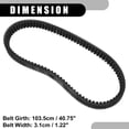 thumbnail image 4 of Correa Serpentina V-Ribbed Única Bargains No.3211091 para Alternador ATV Bomba de Agua para Polaris SPORTSMAN X2 2006, 4 of 7