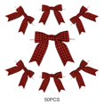 thumbnail image 3 of Meseey 50 Pzas Lazos de Cinta Grosgrain a Cuadros Rojos y Negros de 7.5 cm, 3 of 8