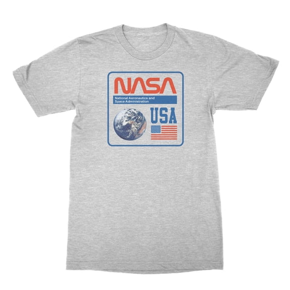 Nasa Usa Planet Earth Men T-Shirt, Male 3X-Large