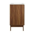 thumbnail image 4 of Pemberly Row 30" Modern Wood Bathroom Vanity with Rattan Door in Walnut/White, 4 of 16