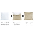 thumbnail image 2 of Home Soft Things Milliken Plush Throw Pillow Cover 2 Piece Set - Oatmeal - 20" x 20", 2 of 4