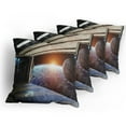 thumbnail image 5 of Ambesonne Scenery Throw Pillow Cover 4 Pack, Earth Galaxy Space, 16", Multicolor, 5 of 7