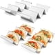 thumbnail image 1 of Rejilla para tacos de 4 piezas: bandeja para tacos de acero inoxidable apta para horno para hornear, lavavajillas y parrilla Namotu LXY88, 1 of 7