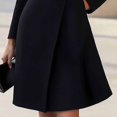 thumbnail image 3 of ZOELNIC Women's Stand Collar Midi Dress with Belt, Long Sleeve Slim Fit for Office & Formal Wear, 2XL, 3 of 4
